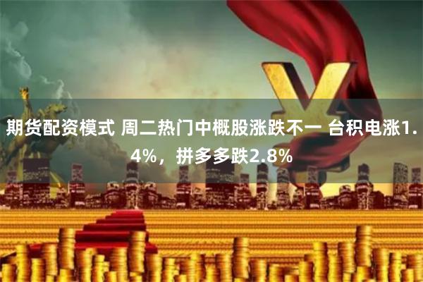 期货配资模式 周二热门中概股涨跌不一 台积电涨1.4%，拼多多跌2.8%
